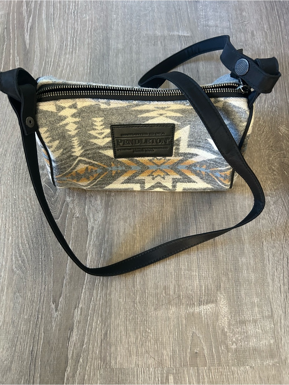 Pendleton Gray Travel Kit Bag with Strap